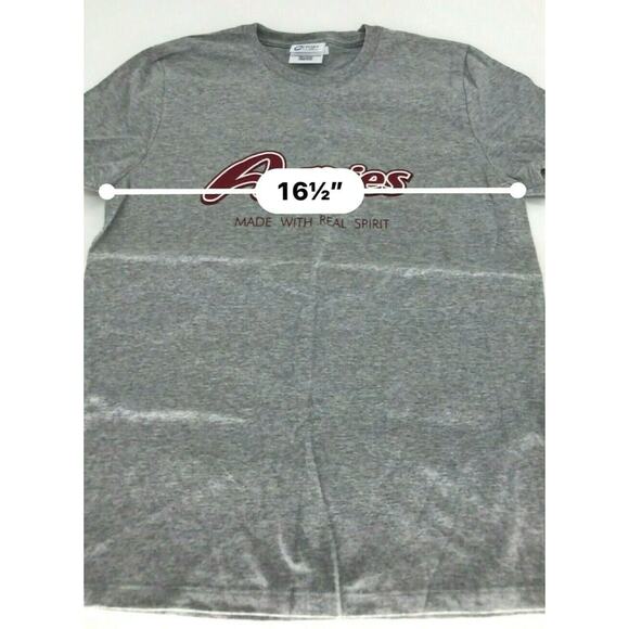 C Port & Company Gray Aggies Graphic T-Shirt Short Sleeve Crew Neck Size Small - Picture 4 of 4
